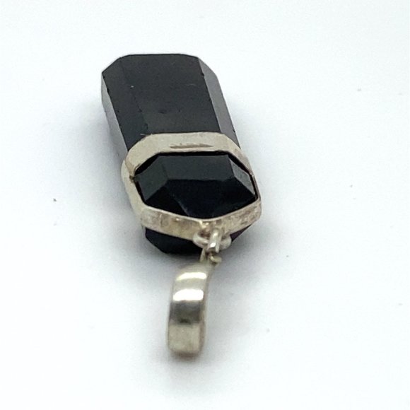 Schorl 29.50ct Solid 925 Sterling Silver Pendant - Picture 7 of 7